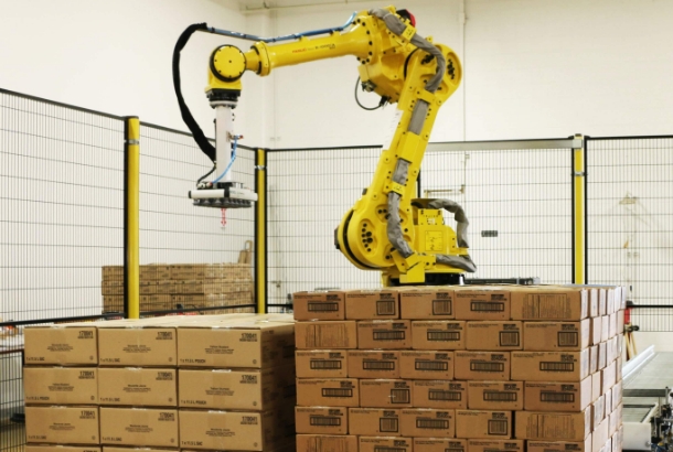 Robotic Condiment Case Palletizer