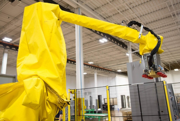 Protective Suit on Robotic Palletizer