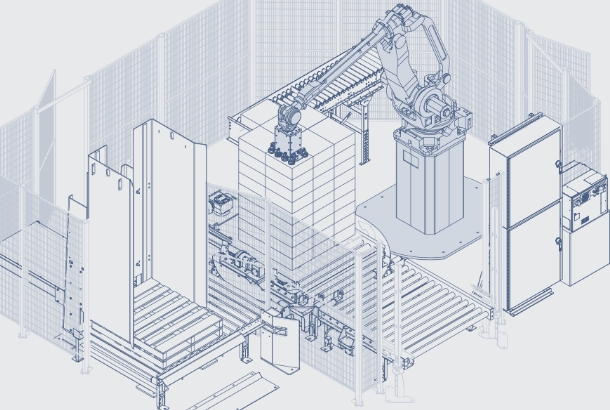 Robotic Cell Small Footprint Drawing